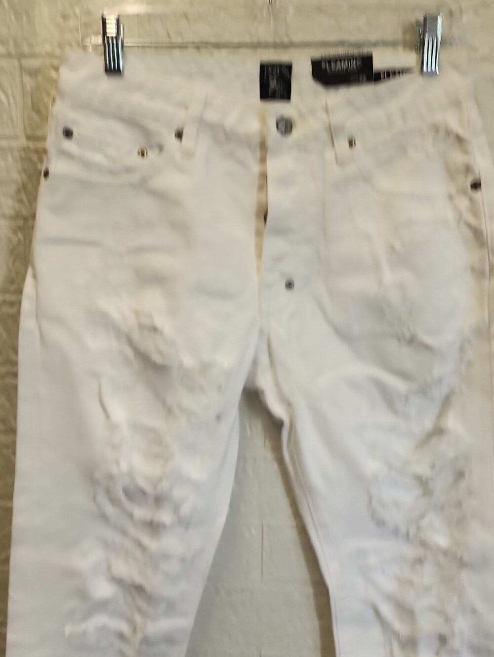 PRPS Women's White Distressed Boyfriend Jeans - Picture 5 of 8